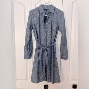 ✨NWT | Tommy Hilfiger | Buttoned up denim polka dots belted dress